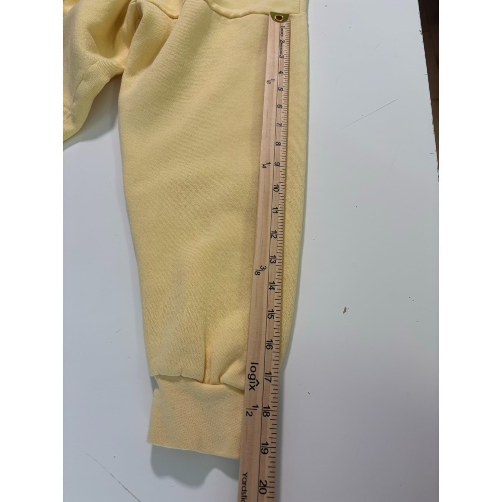 VTG Top Stitch Morning Sun Sweatshirt Full Zip XL Yellow Hummingbird Embroidery - Picture 10 of 14